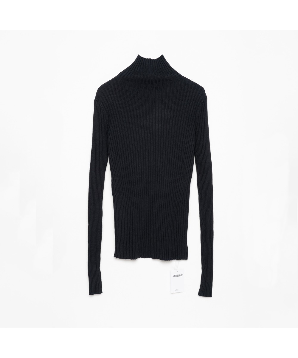 Ribbed Turtleneck Sweater Women Cotton High Neck Jumper Pullover Knitted Tops With Thumb Hole $36.85 - Sweaters