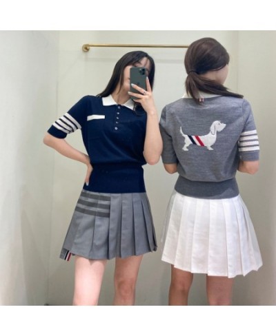 Y2k Clothes Tops Graphic Knit T Shirts Women Cothing 2022 Summer Clothes For Womens Kawaii Harajuku Korea Fashion Short Sleev...