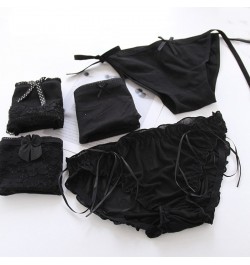 New Style Black Japanese Ladies Briefs Lace Bow Sexy Fashion Translucent Cute Large Size Mesh Personality Trend Cute $12.83 -...