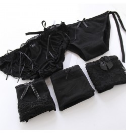 New Style Black Japanese Ladies Briefs Lace Bow Sexy Fashion Translucent Cute Large Size Mesh Personality Trend Cute $12.83 -...