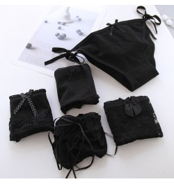 New Style Black Japanese Ladies Briefs Lace Bow Sexy Fashion Translucent Cute Large Size Mesh Personality Trend Cute $12.83 -...