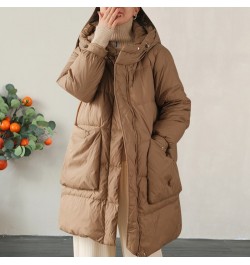 Women 90% White Duck Down Long Jacket with Hood Autumn Winter Down Coat Loose Over Size Outwear 2023 New $101.70 - Jackets & ...