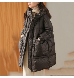 Women 90% White Duck Down Long Jacket with Hood Autumn Winter Down Coat Loose Over Size Outwear 2023 New $101.70 - Jackets & ...