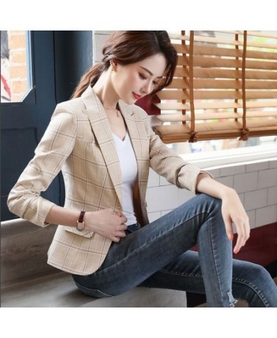 Small Suit Coat Women's Small Suit Women's Thin Pink Suit Small Western Style Plaid Casual $43.51 - Suits & Sets