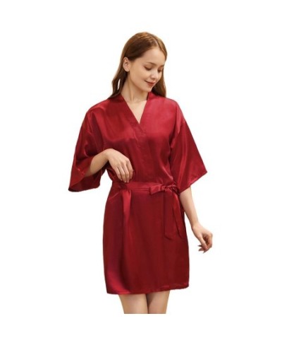 Bride Bridesmaid Wedding Robe Bride Tribe Kimono Bathrobe Gown Nightgown Casual Satin Short Women Sexy Nightwear Sleepwear $2...