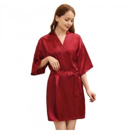 Bride Bridesmaid Wedding Robe Bride Tribe Kimono Bathrobe Gown Nightgown Casual Satin Short Women Sexy Nightwear Sleepwear $2...