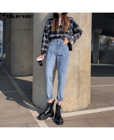 high waist jeans woman street style elastic waist denim pants Cotton Loose Coated Vintage Washed boyfriend jeans 2022 $47.86 ...