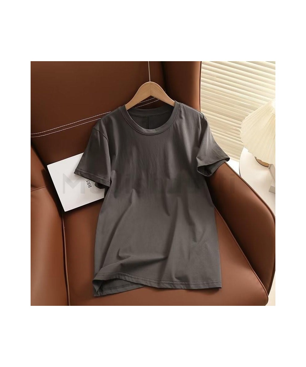 2023 High Quality Spring Summer Women Fashion Loose Round Neck Short Sleeve T-Shirt Female Solid Casual Tops Tees $35.82 - Wo...