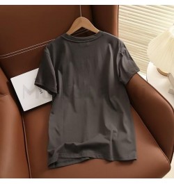 2023 High Quality Spring Summer Women Fashion Loose Round Neck Short Sleeve T-Shirt Female Solid Casual Tops Tees $35.82 - Wo...