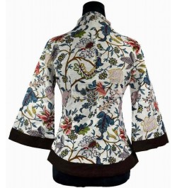 Chinese Womens Shirt Linen Tops Mandarin Collar Blouse Lady Clothing Fashion Jacket Top Dress Flowers M L XL XXL 3XL 4XL 5XL ...