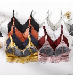 Lace Cotton Bras For Women Lingerie Seamless Wirefree Underwear Padded Bra Cropped Cami Lace Bras Female Push Up Brassiere $1...