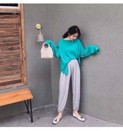 Summer Casual Pants For Women Elastic Pure Color Trousers Women's Cotton Sexy Jogger Ankle-Length Pant Fashion Streetwear $27...