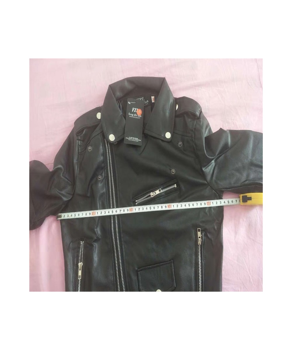 Short Locomotive Small Leather Jacket Coats Spring & Autumn Fashion Casual Women's Lapel Zipper Street Popular pu Jacket Coat...