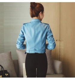 Short Locomotive Small Leather Jacket Coats Spring & Autumn Fashion Casual Women's Lapel Zipper Street Popular pu Jacket Coat...