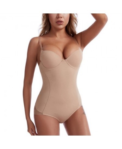 Women's Sexy One-Piece Shaping Bottoming Bodysuit With Built In Bra Body Shaper Belly Control Mesh Stitching Hip Lift Underwe...