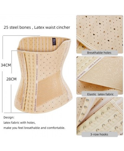 25 Steel Bone Long Torso Latex Waist Trainer Corset Body Shapewear Women faja Girdles High Waisted Cincher Slimming Belly $55...