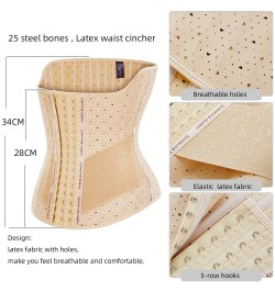 25 Steel Bone Long Torso Latex Waist Trainer Corset Body Shapewear Women faja Girdles High Waisted Cincher Slimming Belly $55...