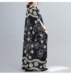 Oversized Cotton Satin Floral Dress Women Casual Maxi Long Summer Beach Boho Dress Ladies Flower Dresses New Fashion 2022 $32...