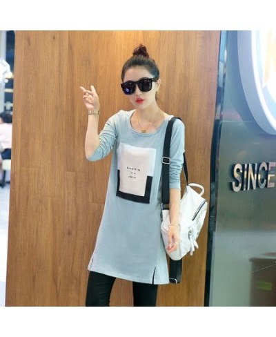 Women 's new autumn and winter Korean loose long sleeve clothing long white black letter fashion blouse shirt $45.65 - Blouse...