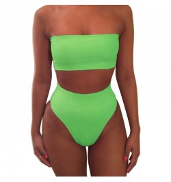 High Waist Strapless Sexy Bikini Women Swimwear Women Swimsuit Padded Bathing Suit Monokin Pure Color Micro Bikini New $16.60...