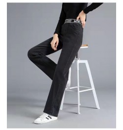 Korean Fashion Baggy Wide Leg Pant Casual Looes Elastic High Waist Straight Denim Pants Womens Vintage Pantalones 2023 Y2k $3...