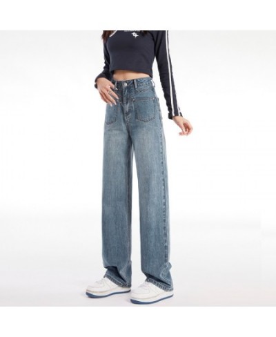 Korean Y2K Casual Trousers All Match Y2K Pant High Strecth Vintage Jeans Loose Spice Girl Streetwear Pantalon Pour Femme $49....