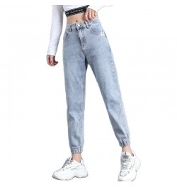 Female Street Jeans 2022 New High Waist Ankle Ninth Jeans Women's Sports Pants Summer Korean Ladies Casual Slim Fit Harem Pan...