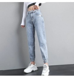 Female Street Jeans 2022 New High Waist Ankle Ninth Jeans Women's Sports Pants Summer Korean Ladies Casual Slim Fit Harem Pan...