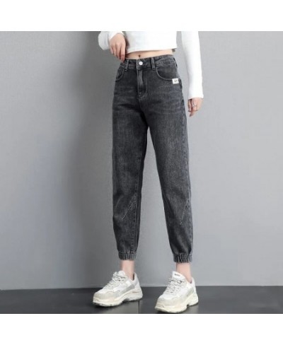 Female Street Jeans 2022 New High Waist Ankle Ninth Jeans Women's Sports Pants Summer Korean Ladies Casual Slim Fit Harem Pan...