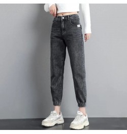 Female Street Jeans 2022 New High Waist Ankle Ninth Jeans Women's Sports Pants Summer Korean Ladies Casual Slim Fit Harem Pan...