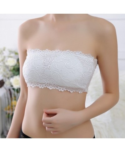 Fashion Girls Lace Chest Wrap Stretch Bandeau Strapless Bra Padded Tube Tops Lingerie Sutia Soutien Gorge Sosten $10.77 - Und...