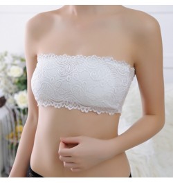 Fashion Girls Lace Chest Wrap Stretch Bandeau Strapless Bra Padded Tube Tops Lingerie Sutia Soutien Gorge Sosten $10.77 - Und...