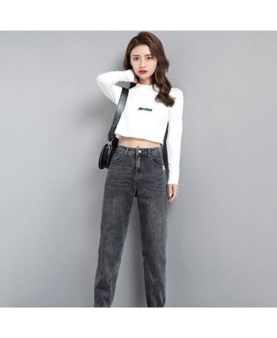 Female Street Jeans 2022 New High Waist Ankle Ninth Jeans Women's Sports Pants Summer Korean Ladies Casual Slim Fit Harem Pan...