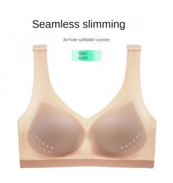 Ice Silk Seamless Underwear Ladies No Steel Ring Anti-sagging Large Size Beautiful Back Bra Women Ultra-thin $22.17 - Underwear