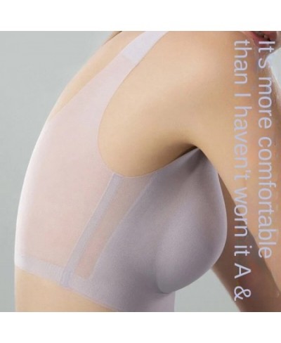 Ice Silk Seamless Underwear Ladies No Steel Ring Anti-sagging Large Size Beautiful Back Bra Women Ultra-thin $22.17 - Underwear