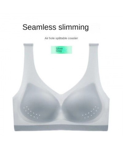 Ice Silk Seamless Underwear Ladies No Steel Ring Anti-sagging Large Size Beautiful Back Bra Women Ultra-thin $22.17 - Underwear