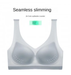 Ice Silk Seamless Underwear Ladies No Steel Ring Anti-sagging Large Size Beautiful Back Bra Women Ultra-thin $22.17 - Underwear