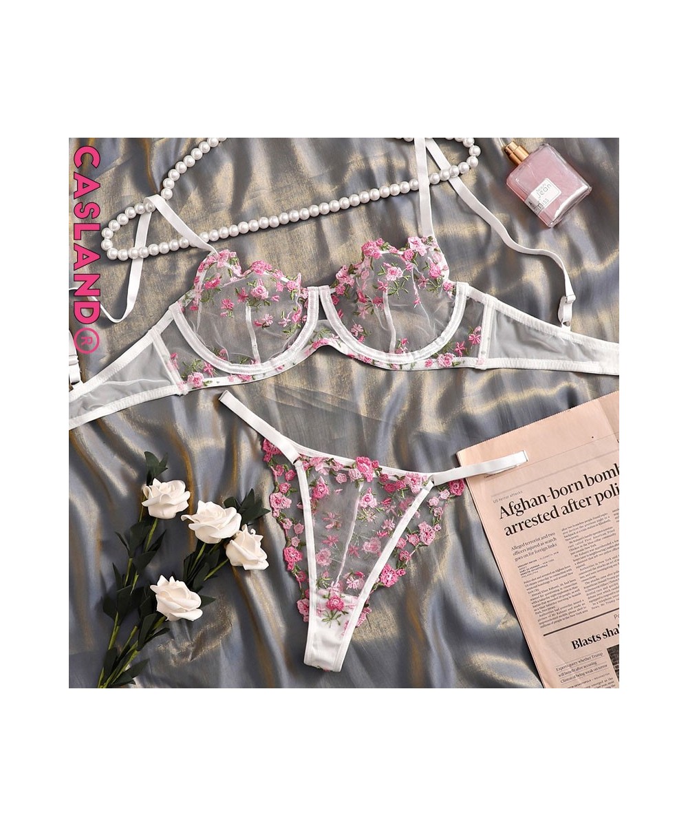 Mujer Ultra Thin Transperant Sexy Lingerie Bra Set Lace Underwear Set Underwired Push Up Biustonosz Sous Vetement Bras $27.97...