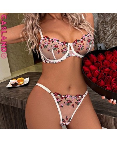 Mujer Ultra Thin Transperant Sexy Lingerie Bra Set Lace Underwear Set Underwired Push Up Biustonosz Sous Vetement Bras $27.97...