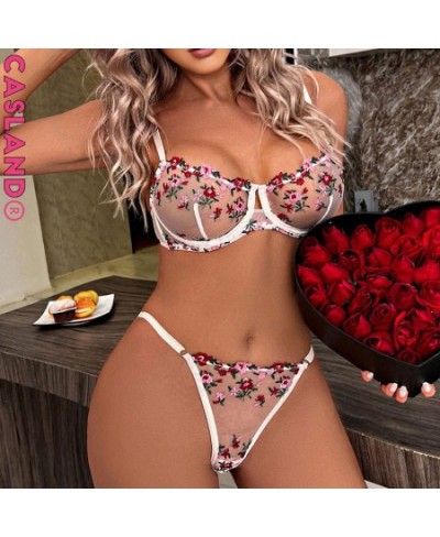 Mujer Ultra Thin Transperant Sexy Lingerie Bra Set Lace Underwear Set Underwired Push Up Biustonosz Sous Vetement Bras $27.97...