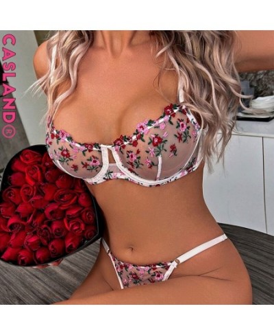 Mujer Ultra Thin Transperant Sexy Lingerie Bra Set Lace Underwear Set Underwired Push Up Biustonosz Sous Vetement Bras $27.97...