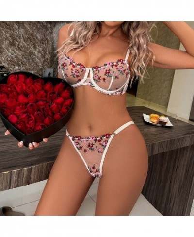 Mujer Ultra Thin Transperant Sexy Lingerie Bra Set Lace Underwear Set Underwired Push Up Biustonosz Sous Vetement Bras $27.97...