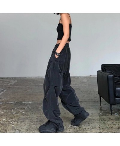 Women Streetwear Pants Black Hip Hop 2022 Cargo Harajuku Baggy Sweatpants Joggers $29.07 - Bottoms