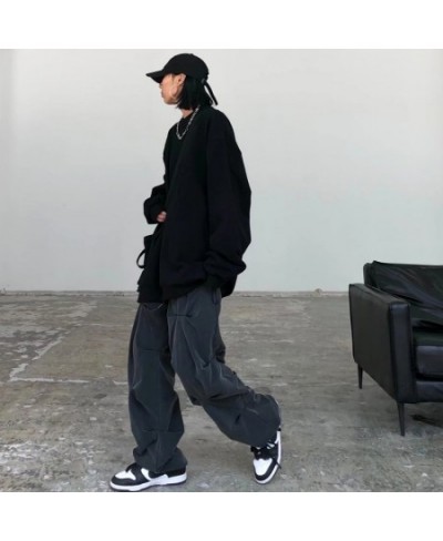 Women Streetwear Pants Black Hip Hop 2022 Cargo Harajuku Baggy Sweatpants Joggers $29.07 - Bottoms