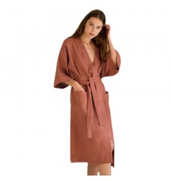 Sexy Women Cotton Komono Robe Solid Ladies Medium Sleeve Bathrobe Simple Relaxed Comfortable Home Wear Sweat SPA Robes $43.40...