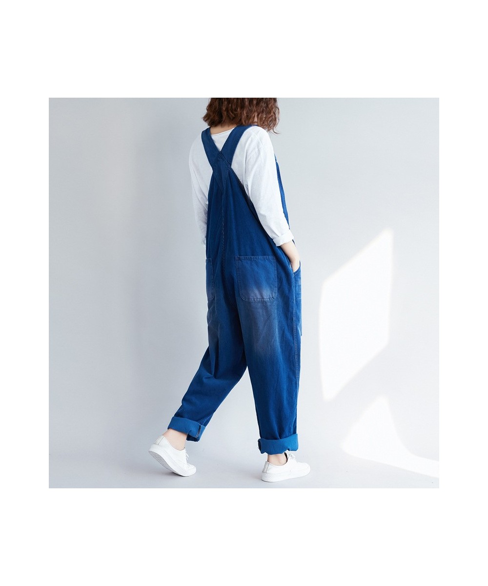 New basic vintage corduroy women jumpsuit casual plus size loose harem pants classic overalls fashion adjustable sling romper...