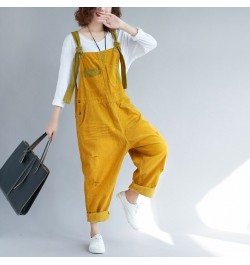 New basic vintage corduroy women jumpsuit casual plus size loose harem pants classic overalls fashion adjustable sling romper...