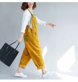 New basic vintage corduroy women jumpsuit casual plus size loose harem pants classic overalls fashion adjustable sling romper...