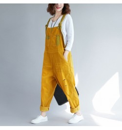 New basic vintage corduroy women jumpsuit casual plus size loose harem pants classic overalls fashion adjustable sling romper...