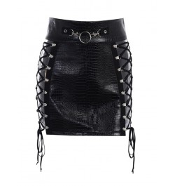 Gothic Skirts Bandage Micro Mini Skirt Extreme Sexy Grunge Clothes Y2k Hollow Out Vintage Skirt Slim Fit Aesthetic Draw Rope ...